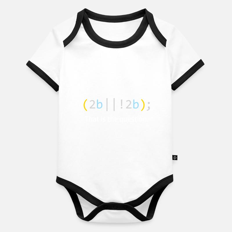 Informaticien Programmeur de code informatique Body Bébé bio contrasté manches courtes