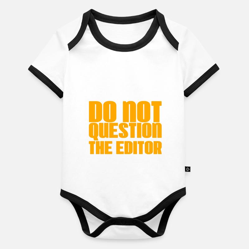 Ne remettez pas en question l’éditeur 2 Body Bébé bio contrasté manches courtes