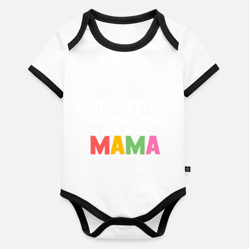 Mutter Mama Baby Bio-Kurzarm-Kontrastbody