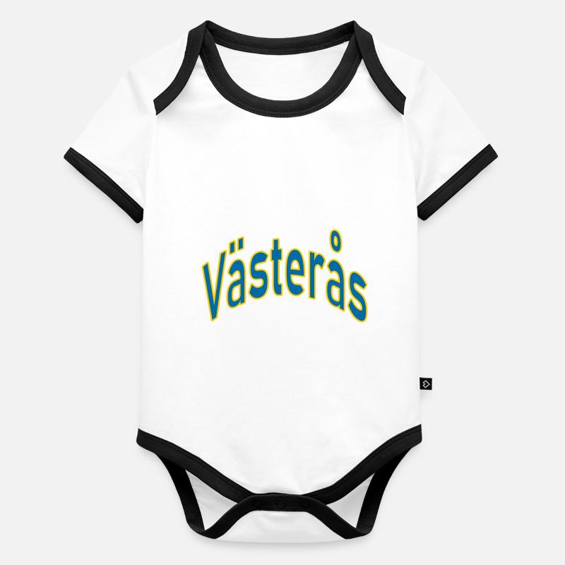 Västerås Body Bébé bio contrasté manches courtes