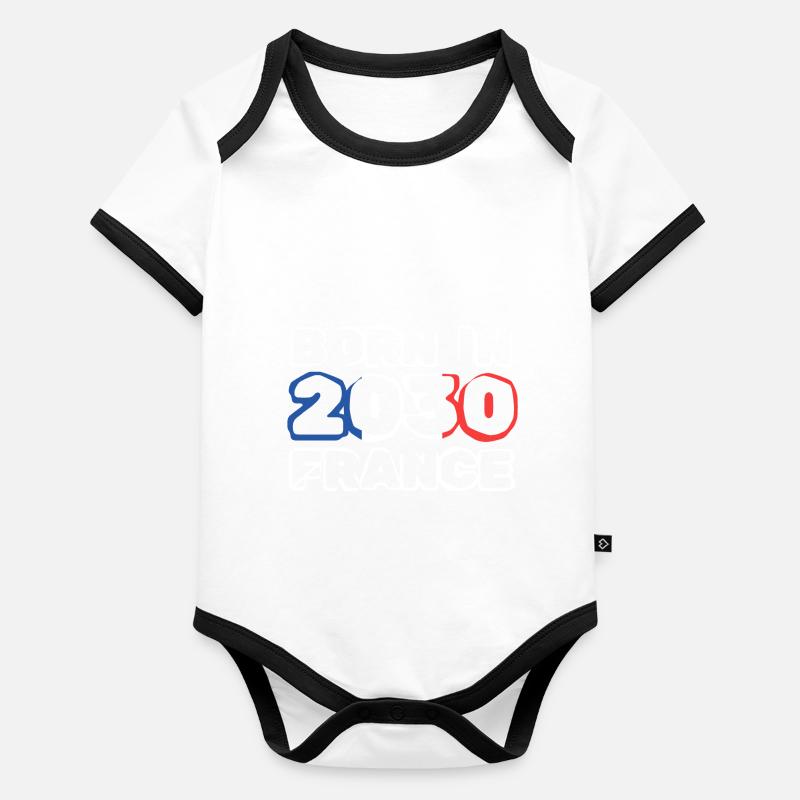 Geboren 2030 Baby Bio-Kurzarm-Kontrastbody