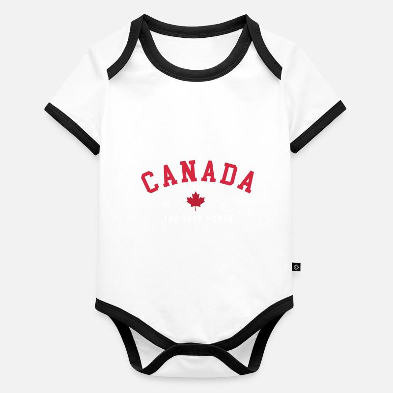 Canada Le Grand Nord Body Bébé bio contrasté manches courtes