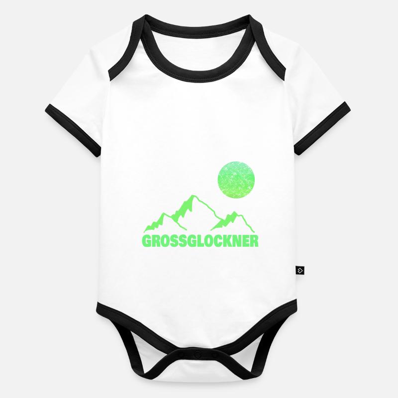 Escalade du Grossglockner Body Bébé bio contrasté manches courtes