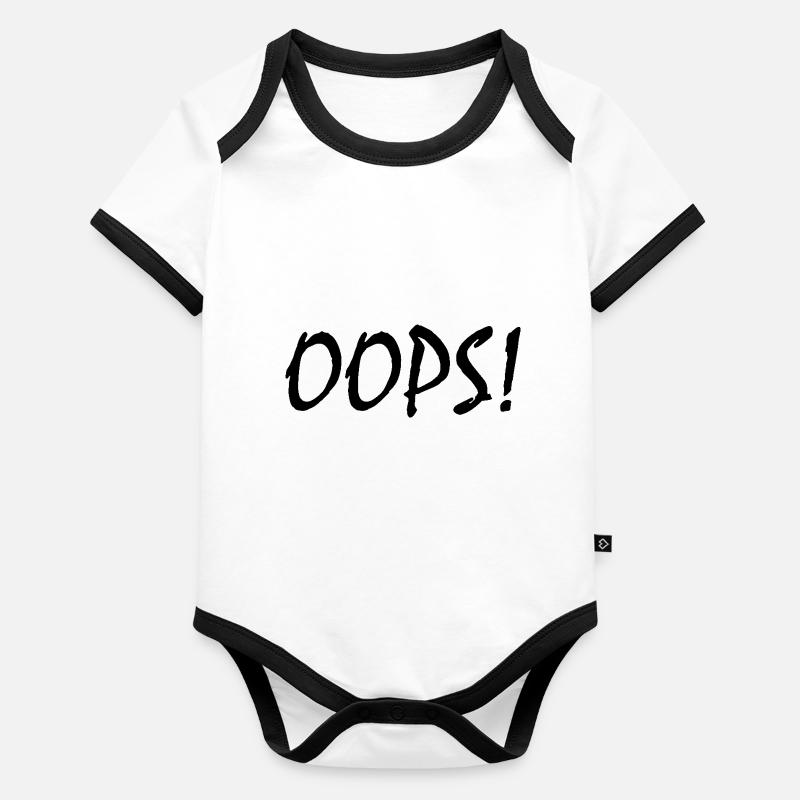 Oops Baby Bio-Kurzarm-Kontrastbody