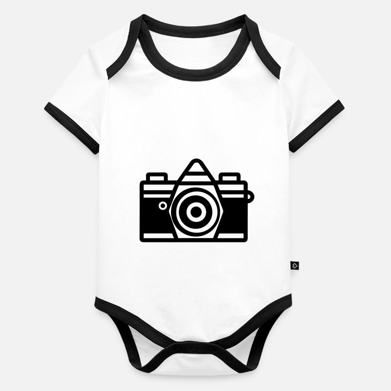 Camera Organic Baby Contrasting Bodysuit