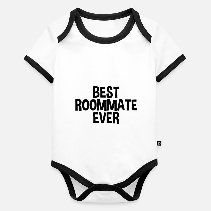 Best Roommate Ever 2 Baby Bio-Kurzarm-Kontrastbody