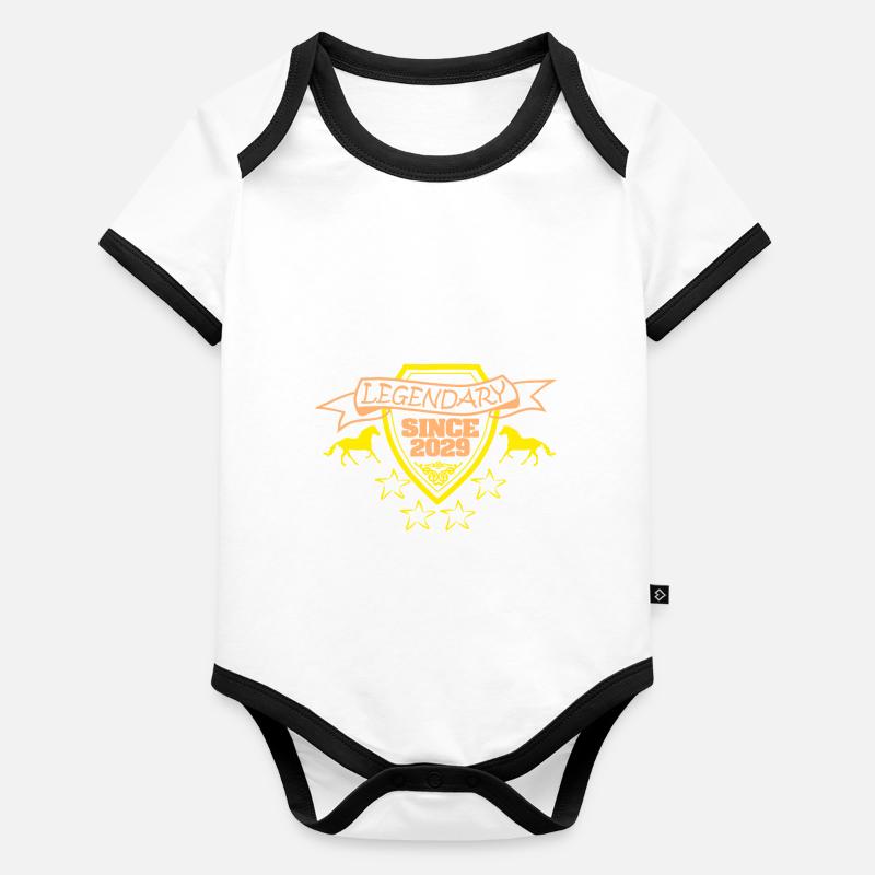 since 2029 Organic Baby Contrasting Bodysuit