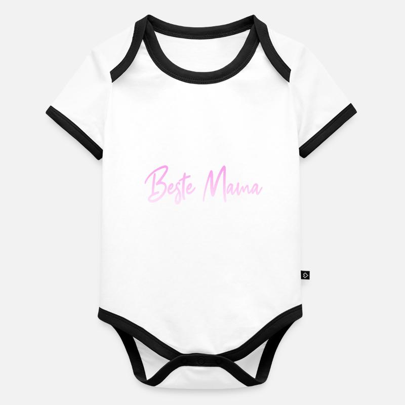 Beste Mama Baby Bio-Kurzarm-Kontrastbody