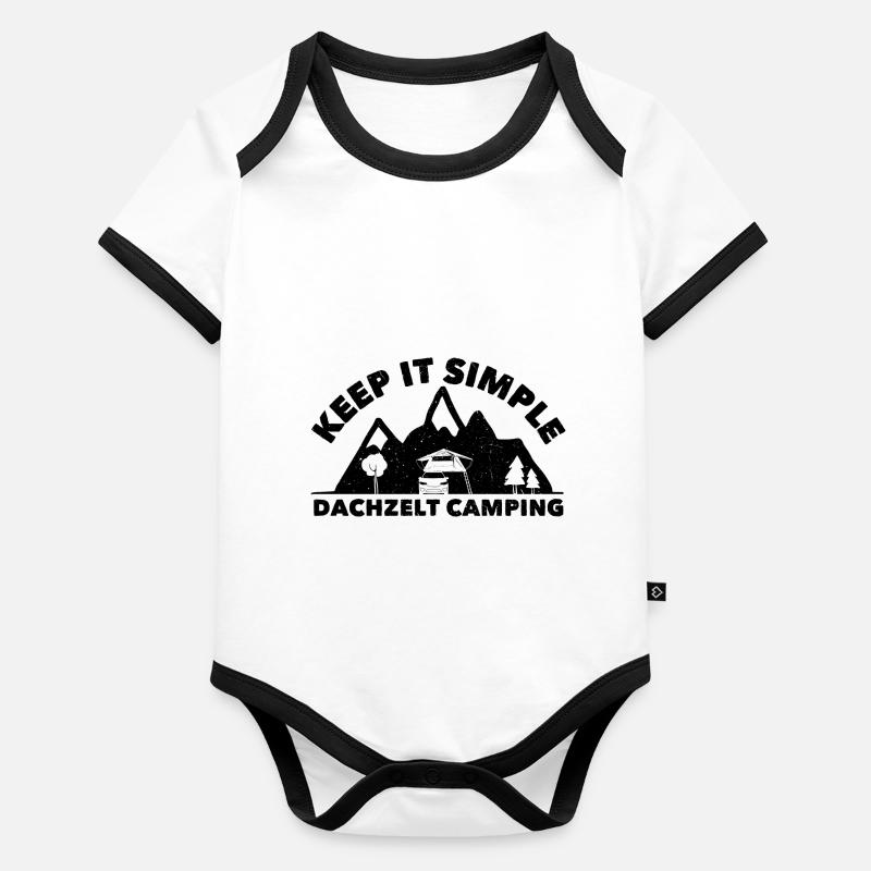 Keep it Simple | Sur le toit Camping Cadeau Body Bébé bio contrasté manches courtes