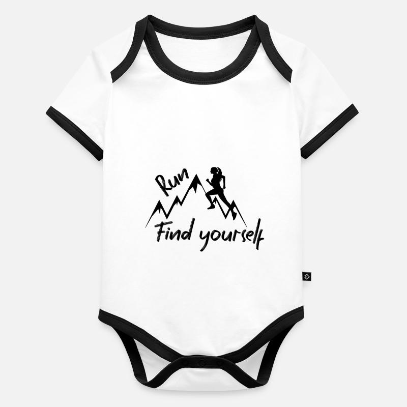 Trail Running Body Bébé bio contrasté manches courtes