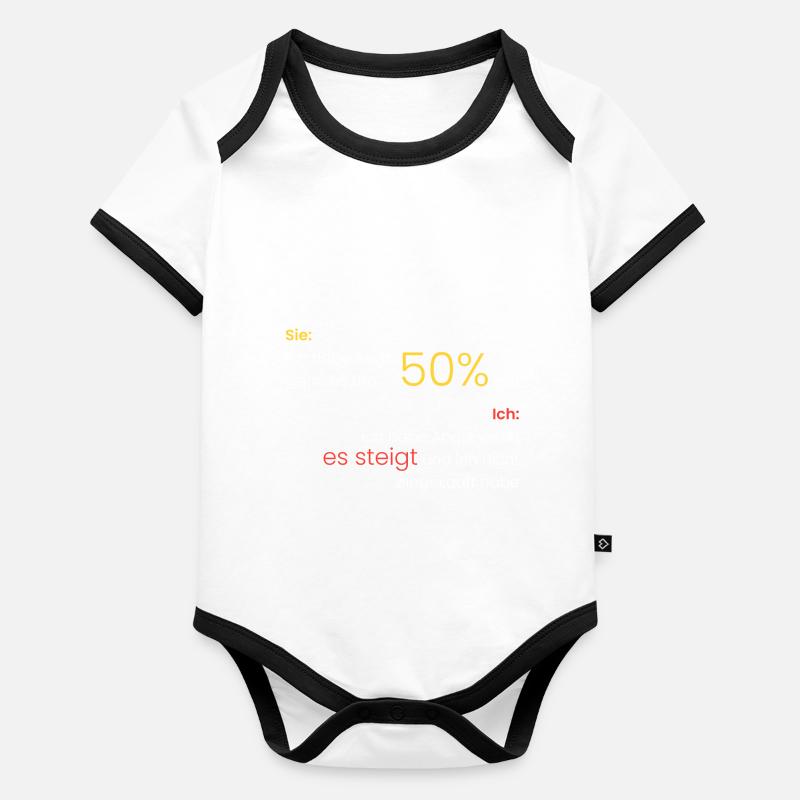 Sie: Angst wenn es 50% fällt Baby Bio-Kurzarm-Kontrastbody