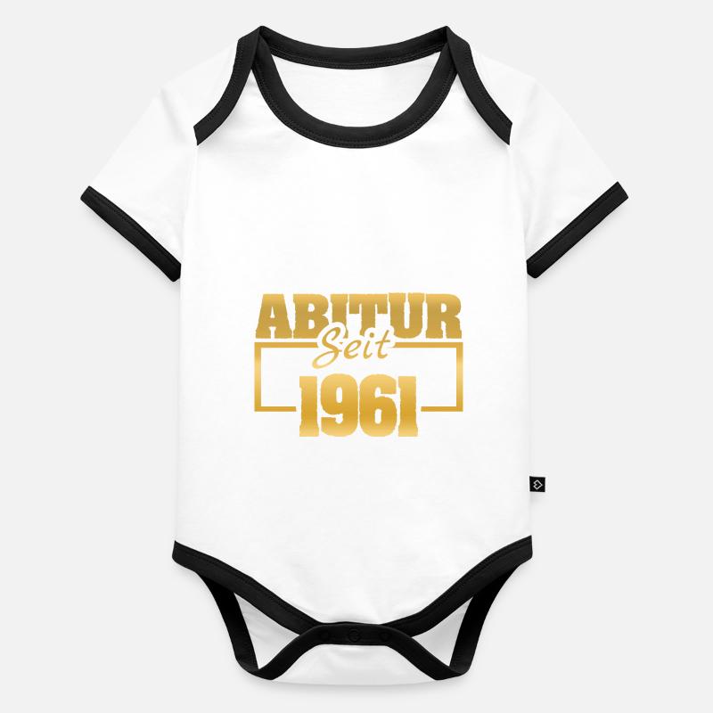 Abiturient 1961 Baby Bio-Kurzarm-Kontrastbody