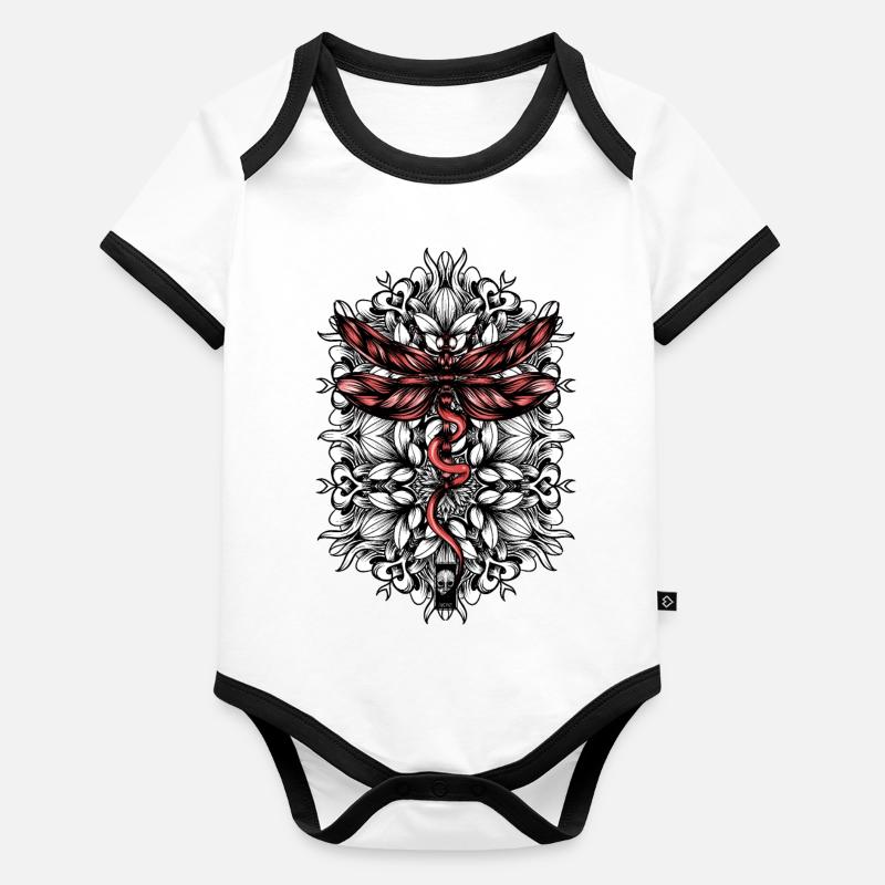 Libelle Baby Bio-Kurzarm-Kontrastbody