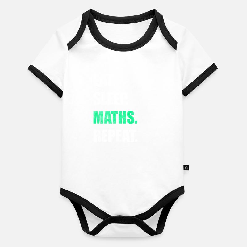 Mathe maths Mathe mathématicien Don Body Bébé bio contrasté manches courtes