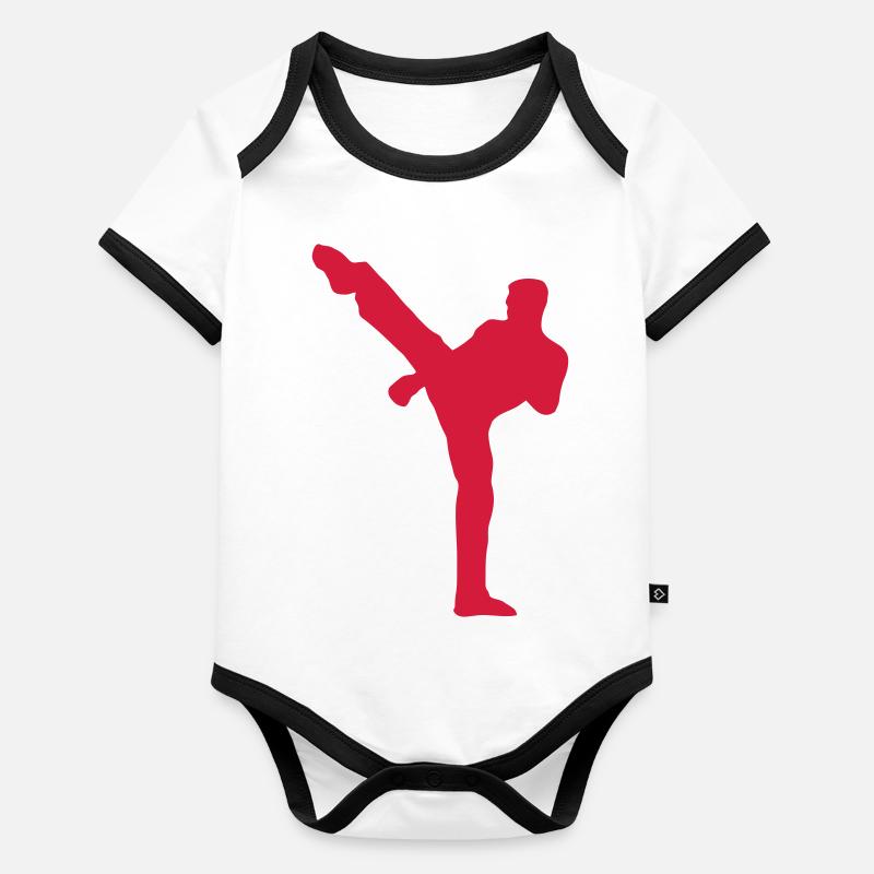 franzoesisch boxen savate 75 Body Bébé bio contrasté manches courtes