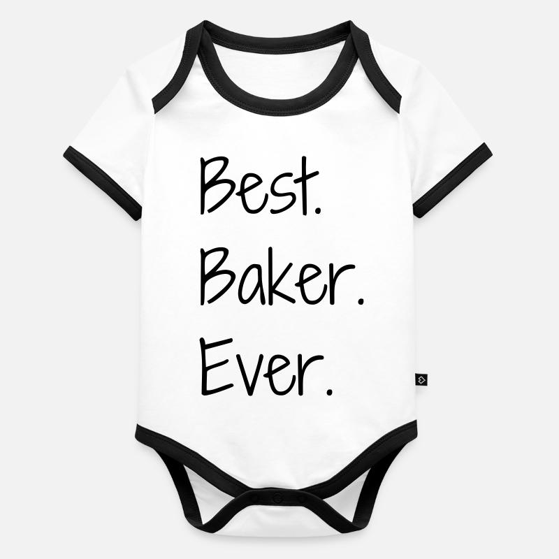 Baker Bakery Boulanger Bäcker Bäckerei Boulangerie Organic Baby Contrasting Bodysuit