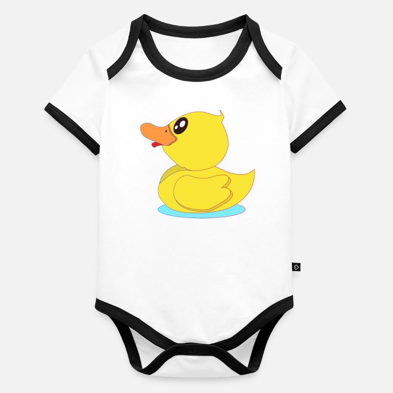 Small rubber duck Organic Baby Contrasting Bodysuit
