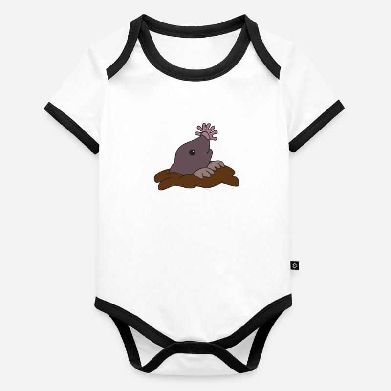 Star Mole Stars Mole Sweet Mole Organic Baby Contrasting Bodysuit