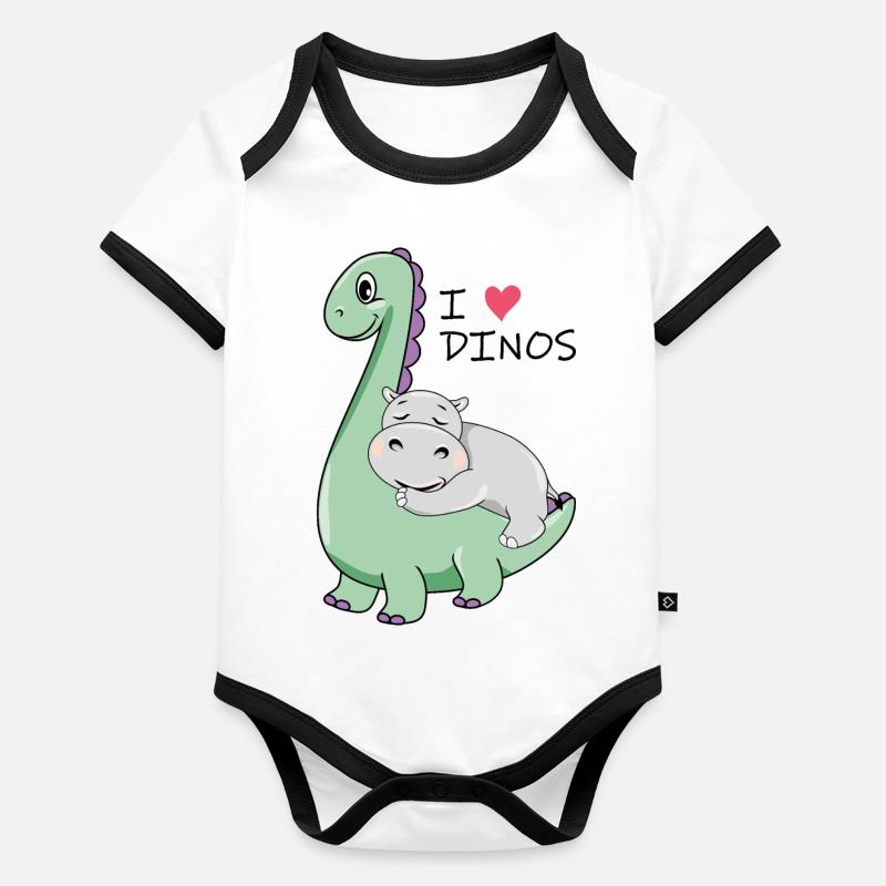 I love dinos Organic Baby Contrasting Bodysuit