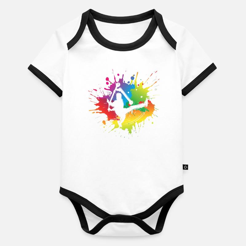 Stunt Scooter Baby Bio-Kurzarm-Kontrastbody