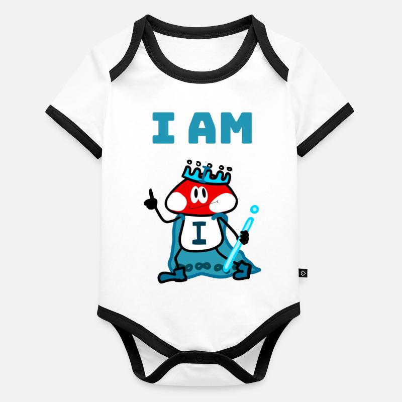 I AM I Organic Baby Contrasting Bodysuit