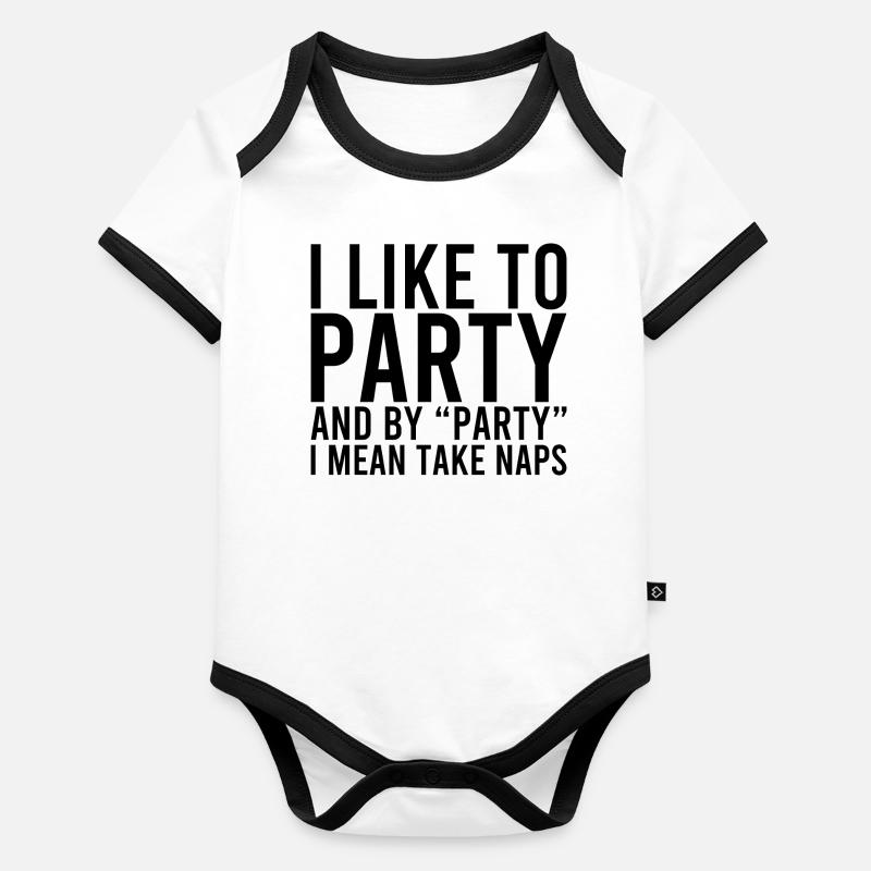 Ich feiere gerne Baby Bio-Kurzarm-Kontrastbody