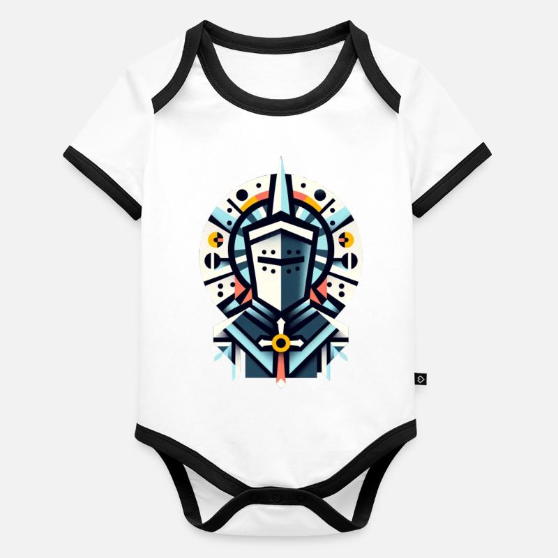 Galahad Body Bébé bio contrasté manches courtes