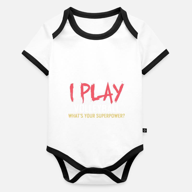 What is your superpower? Athletes Poison Organic Baby Contrasting Bodysuit