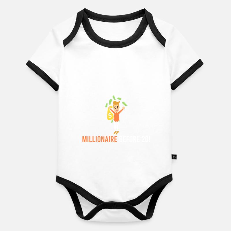 Millionaire before 20! Organic Baby Contrasting Bodysuit