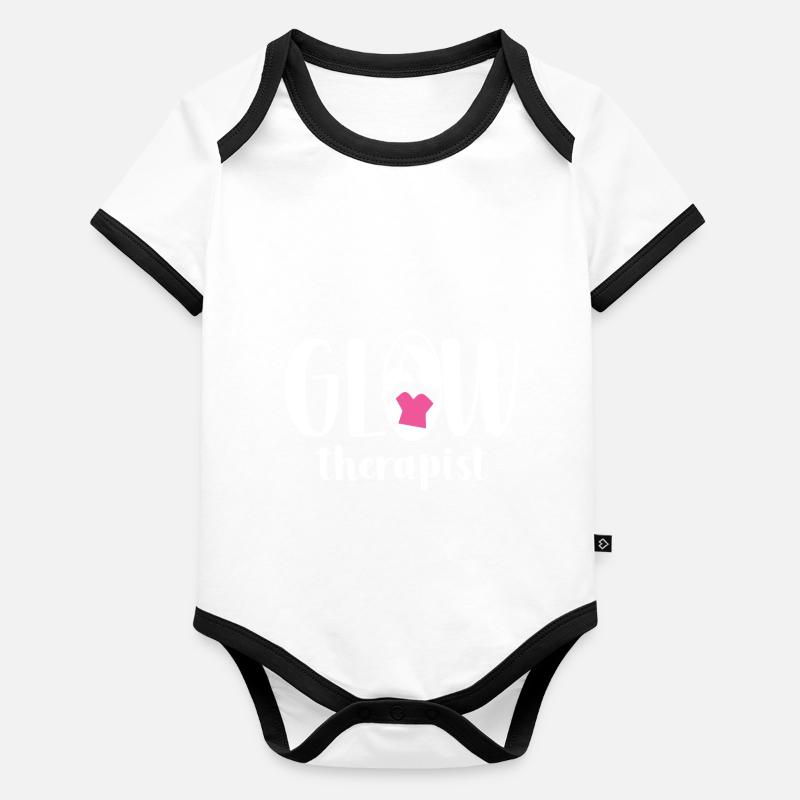 Glow-Therapeutin Baby Bio-Kurzarm-Kontrastbody