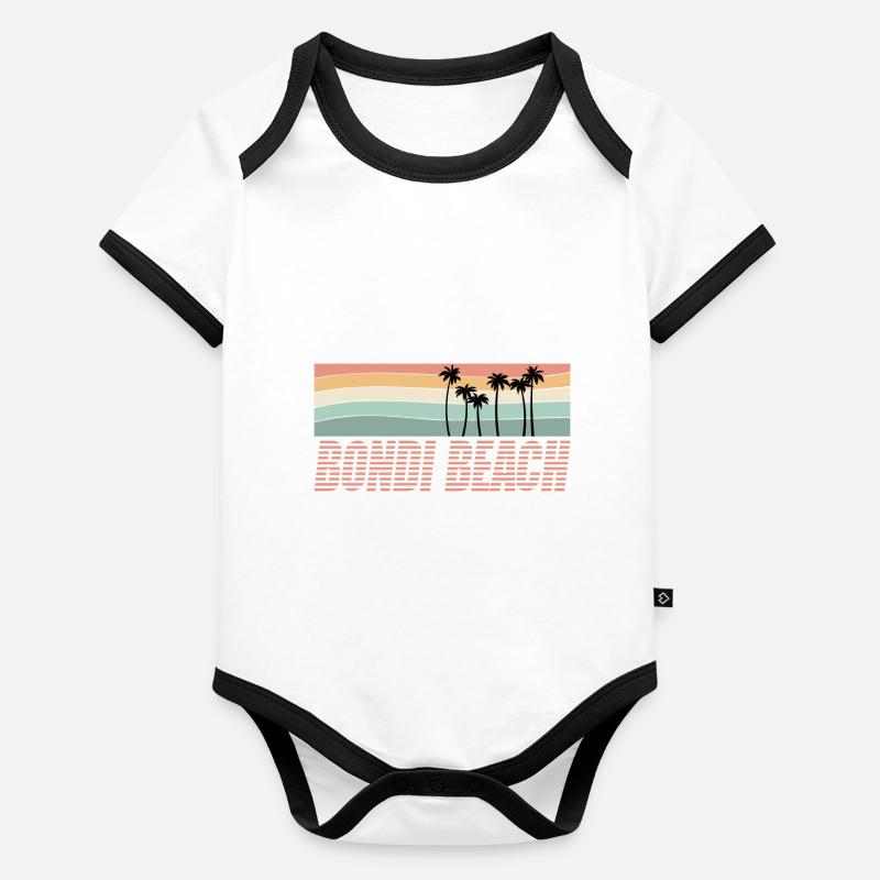 PLAGE DE BONDI Body Bébé bio contrasté manches courtes