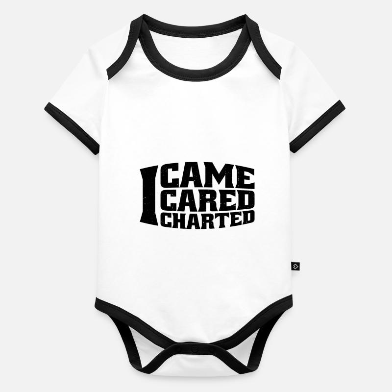 I Came I Cared I Charted 4 Organic Baby Contrasting Bodysuit
