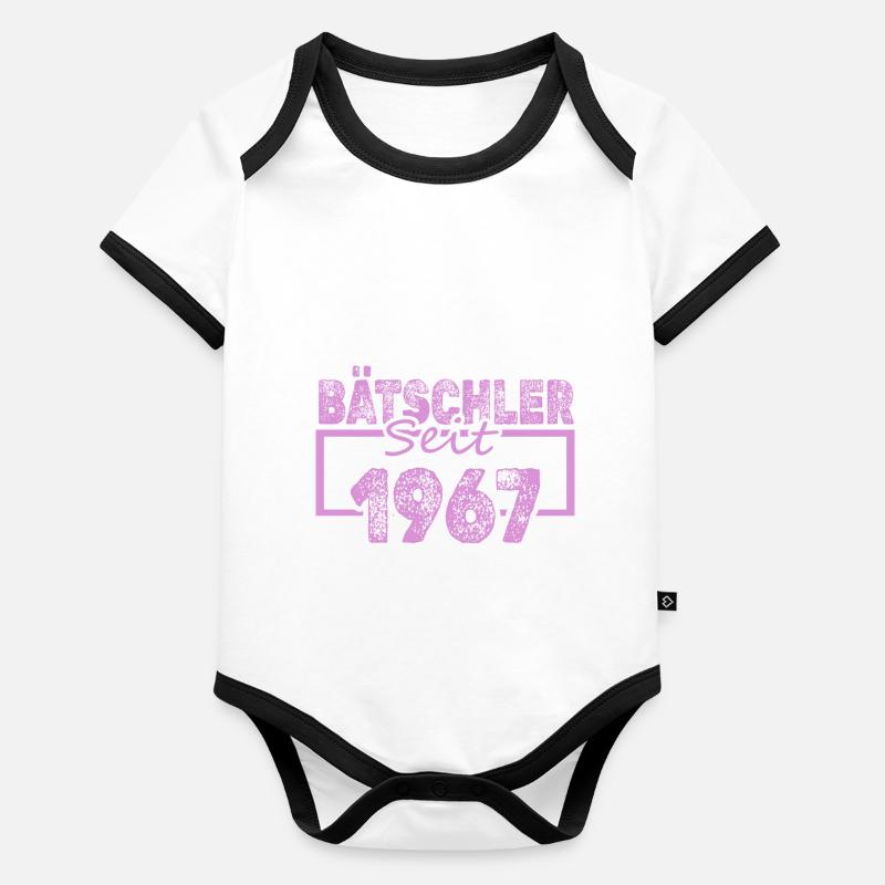 Single, 1967 Body Bébé bio contrasté manches courtes