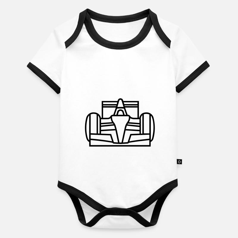 Race Car Organic Baby Contrasting Bodysuit