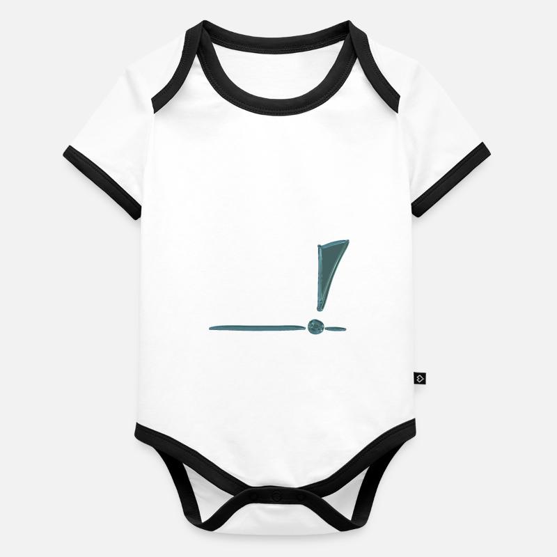exclamation mark Organic Baby Contrasting Bodysuit