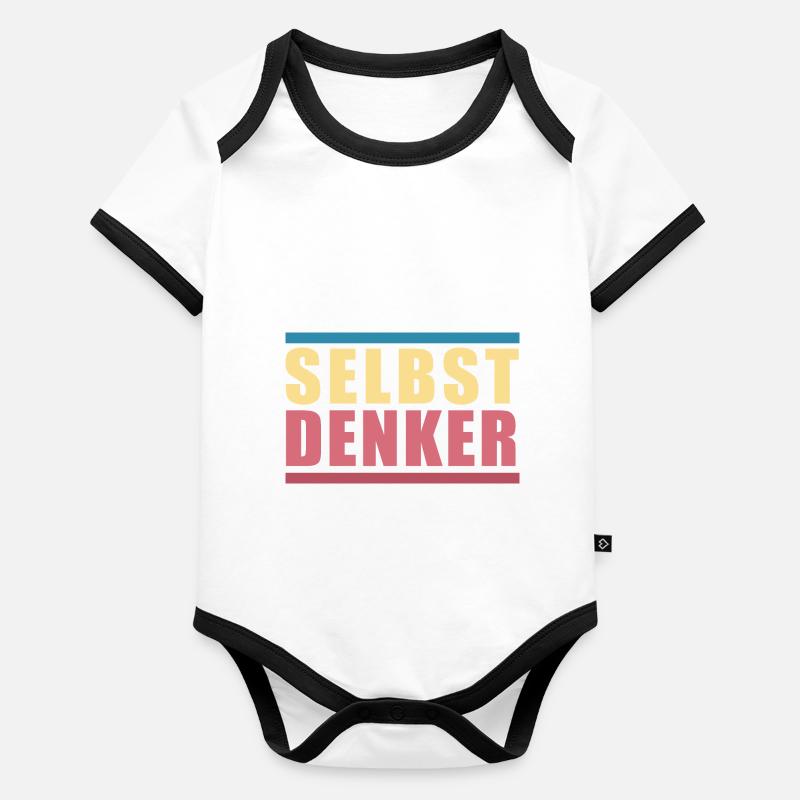 Selbstdenker Baby Bio-Kurzarm-Kontrastbody
