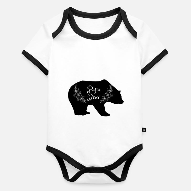 Papa Bear Organic Baby Contrasting Bodysuit
