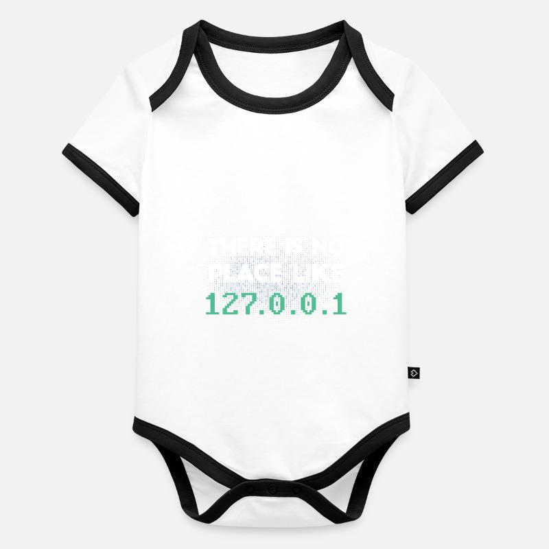 Informaticien Programmeur informatique Nerd Geek Body Bébé bio contrasté manches courtes