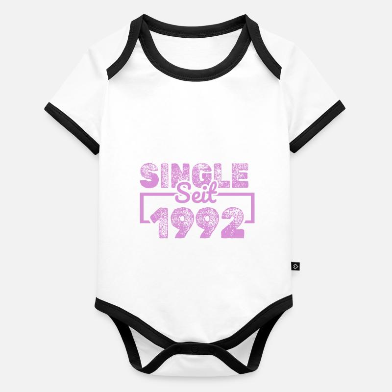 depuis 1992 Body Bébé bio contrasté manches courtes