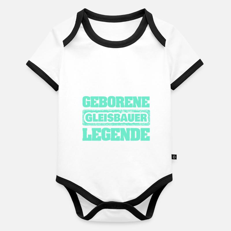 Profession : Gleisbauer Body Bébé bio contrasté manches courtes