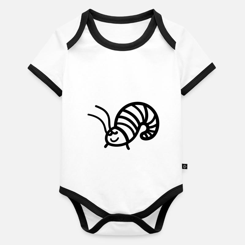 chenille Body Bébé bio contrasté manches courtes