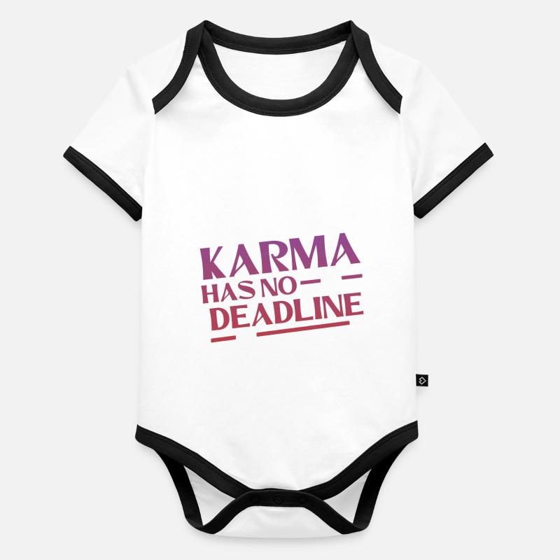 Le karma n’a pas de date limite 4 Body Bébé bio contrasté manches courtes