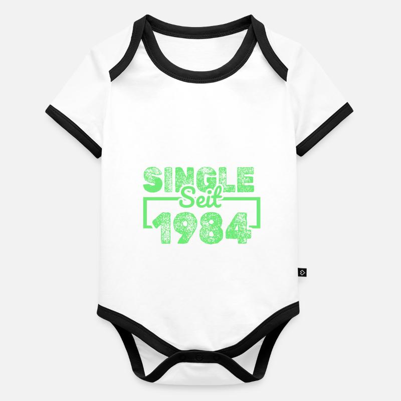Single, 1984 Body Bébé bio contrasté manches courtes