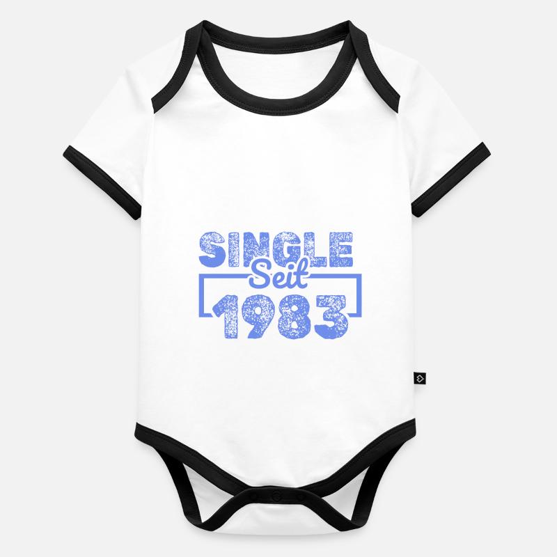 Single 1983 Organic Baby Contrasting Bodysuit