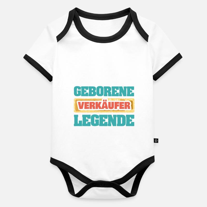 Vendeur Body Bébé bio contrasté manches courtes