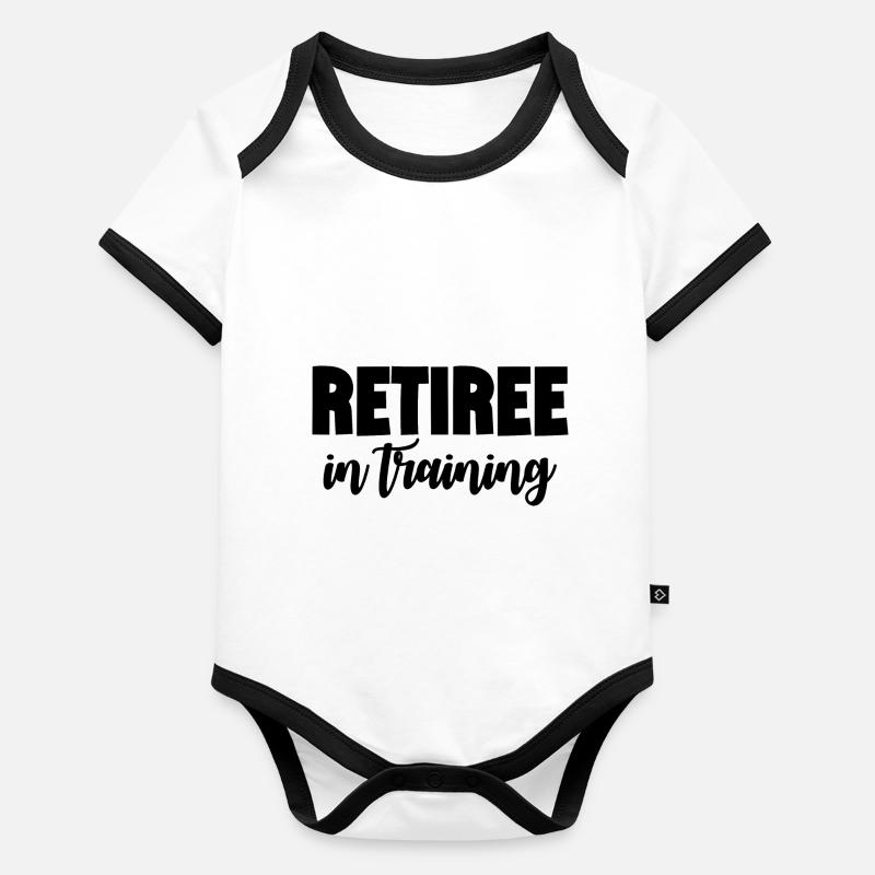 Retraité en formation 4 Body Bébé bio contrasté manches courtes