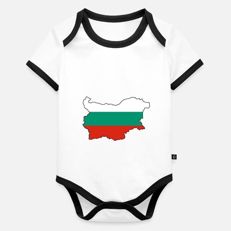 Bulgarie Body Bébé bio contrasté manches courtes
