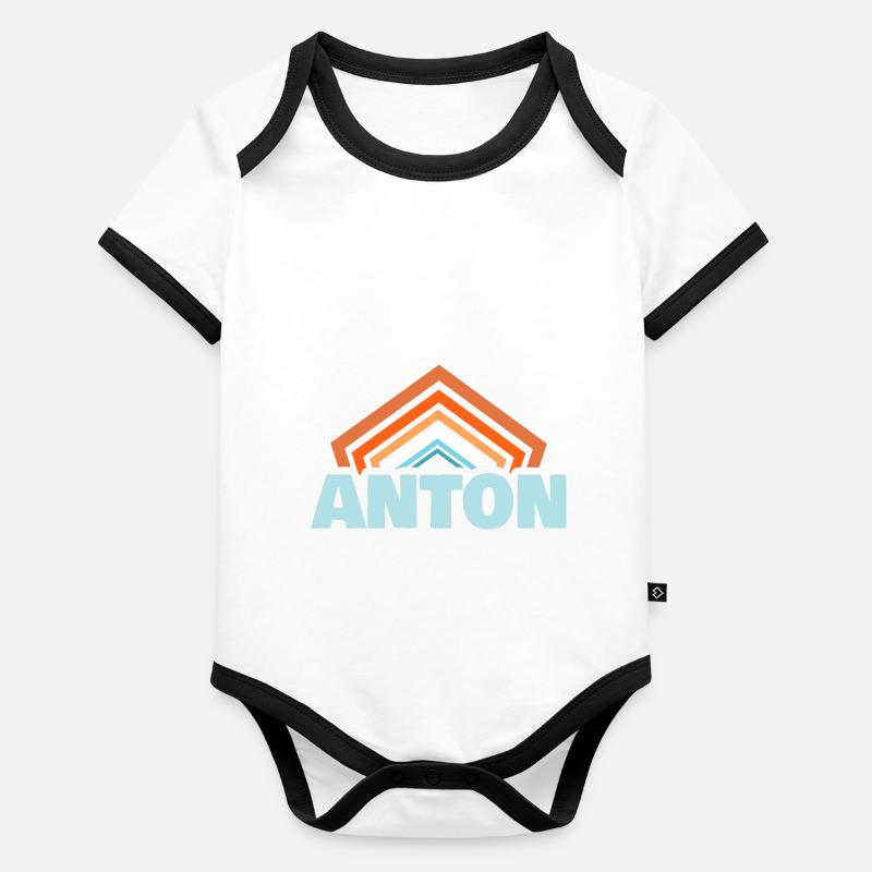 Anton Body Bébé bio contrasté manches courtes