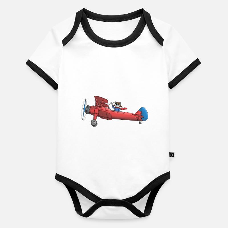 Plane children Organic Baby Contrasting Bodysuit