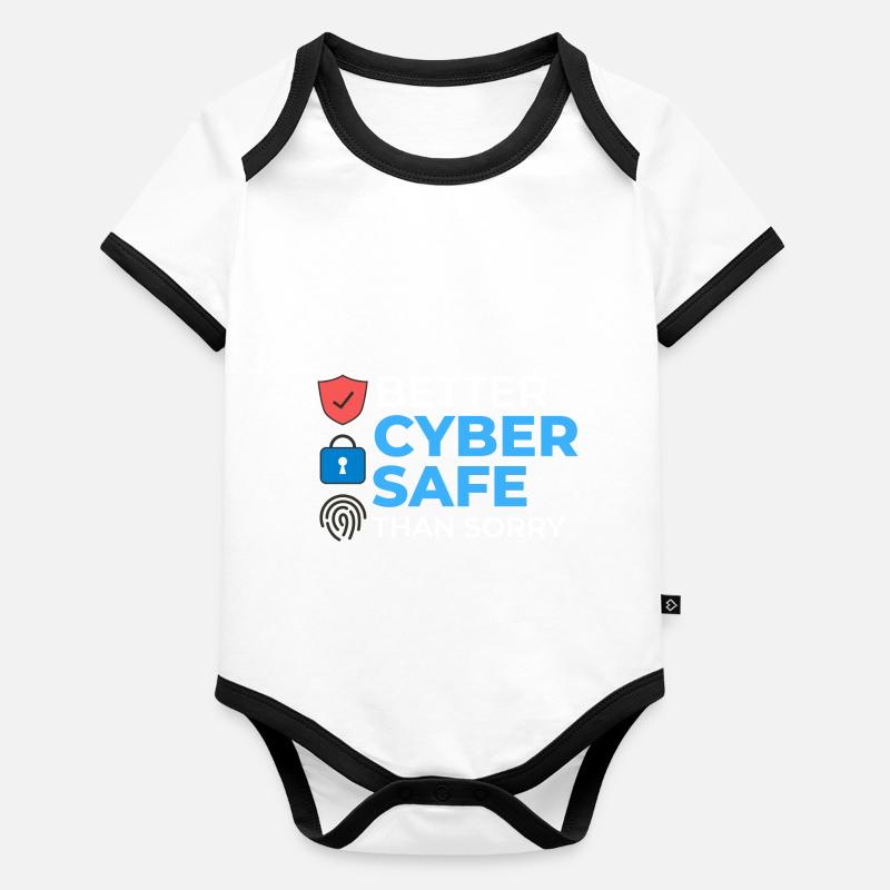 Cyber Security Information Computer Sicherheit Baby Bio-Kurzarm-Kontrastbody